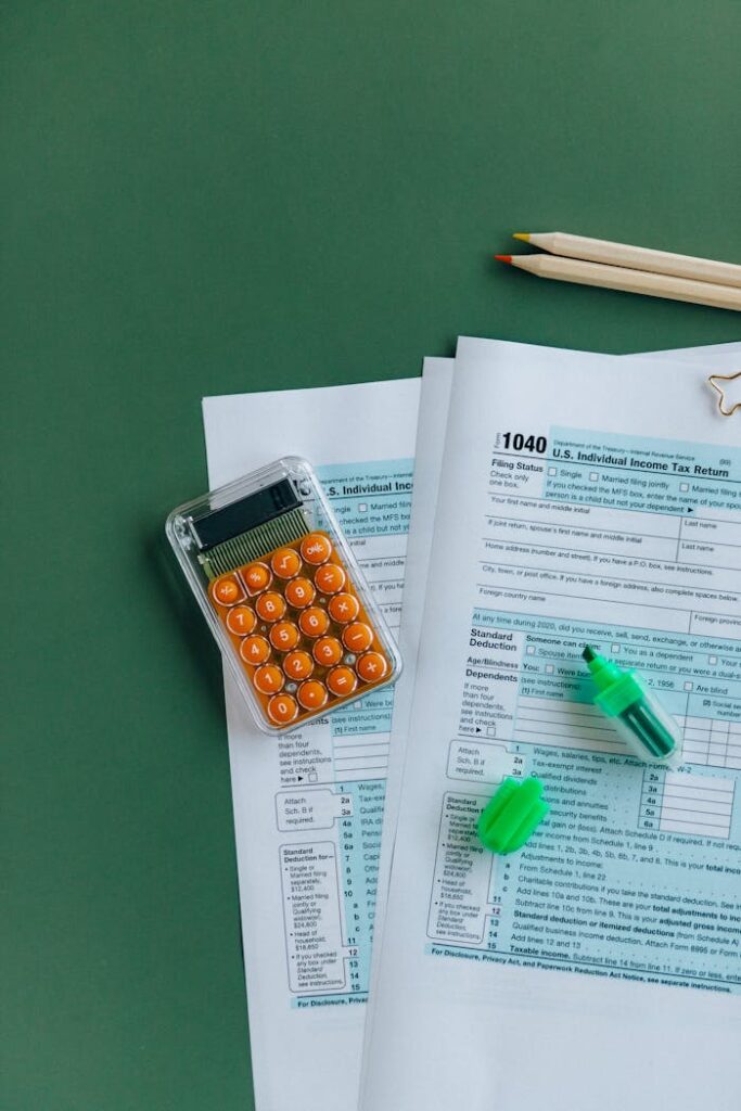 Tax Documents on the Table